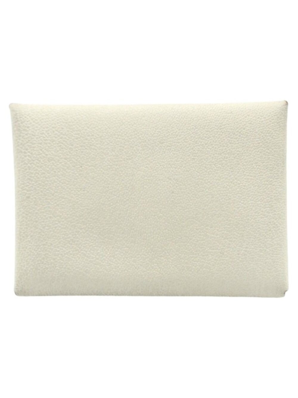 Hermes Calvi Duo Compact Beige Mushroom Veau Epsom Card Case Coin Purse